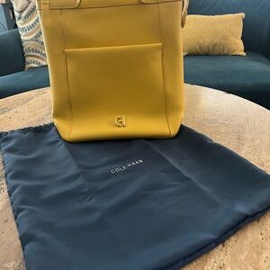 Cole Haan Yellow Leather Tote/Backpack